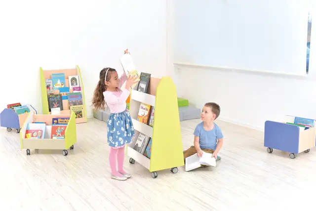 Quadro bokreol tosidig limegrønn B90 x D38 x H98 cm 