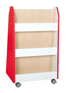 Quadro bokreol tosidig rød B90 x D38 x H98 cm