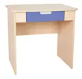 Flexi skrivebord bred skuff blå B80 x D60 x H76 cm