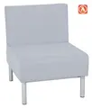 Relax 2 sofa enkel lys grå B62 x D70 x H80 cm