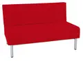 Relax 1 sofa dobbel mørk rød B123 x D70 x H80 cm