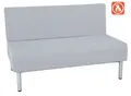 Relax 2 sofa dobbel lys grå B123 x D70 x H80 cm