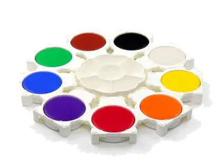 Palettbjørner med fargeblokker 9 farger