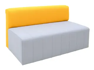 Mood Plus sofa med rygg grå/gul B120 x D72 x H72 cm