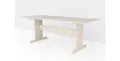 Linoleumsbord med T-fot L170 x B80 cm Lysgrå 3860