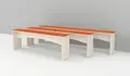 Sittebenk oransje B30 x H45 cm