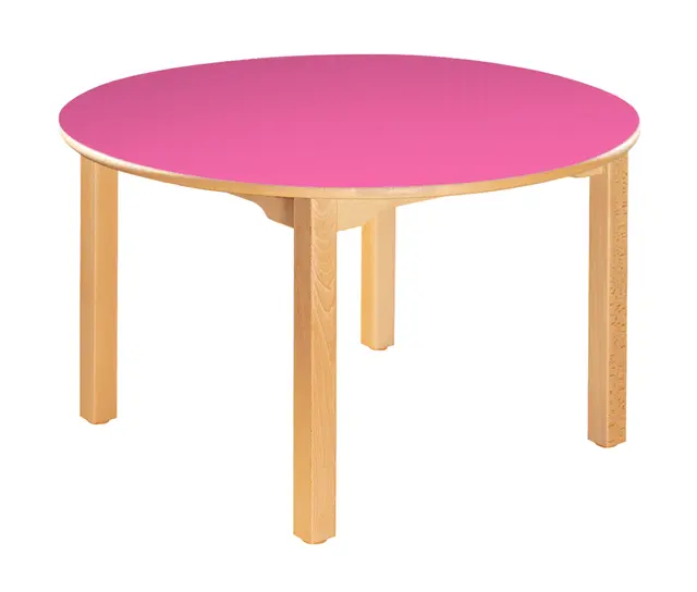Marius laminatbord rundt rosa Ø100 x H46 cm 