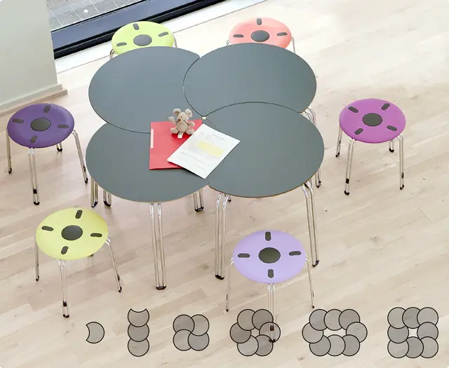 Space modulbord 1 Ø120 x H53 cm 