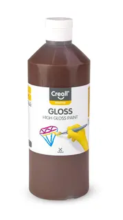 Creall gloss maling brun 500 ml