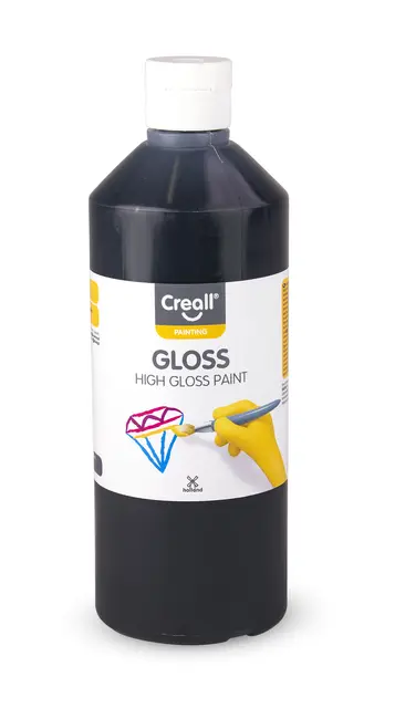 Creall gloss maling sort 500 ml 