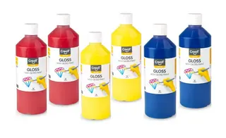 Creall gloss maling primærfarger 6 stk x 500ml