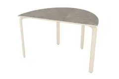 Alba akustikkbord halv oval gr&#229; B120 x D80 x H52 cm