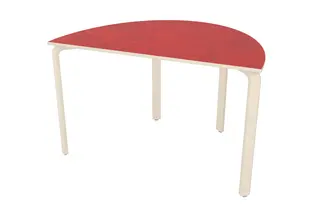 Alba akustikkbord halv oval rød B120 x D80 x H52 cm