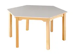 Marius laminatbord sekskant grå Ø120 x H52 cm