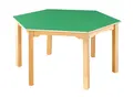 Marius laminatbord sekskant gr&#248;nn &#216;120 x H52 cm