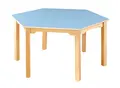 Marius laminatbord sekskant lys bl&#229; &#216;120 x H58 cm