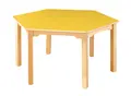 Marius laminatbord sekskant gul &#216;120 x H64 cm