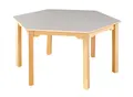 Marius laminatbord sekskant gr&#229; &#216;120 x H70 cm