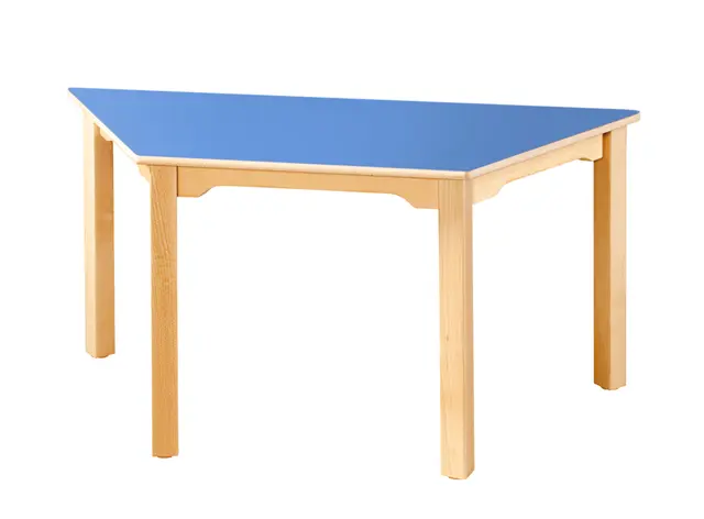 Marius laminatbord halv sekskant blå B60 x D120 x H70 cm 