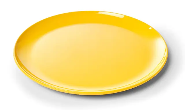 Flat tallerken gul Ø19 cm 