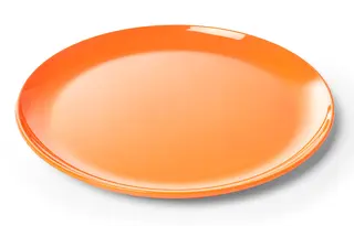 Flat tallerken oransje Ø19 cm