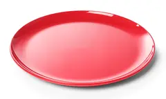 Flat tallerken rød Ø19 cm