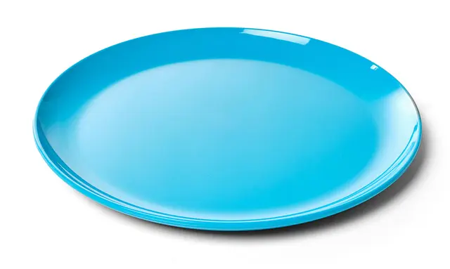 Flat tallerken lys blå Ø19 cm 