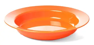 Dyp tallerken oransje Ø19 cm