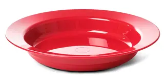Dyp tallerken rød Ø19 cm