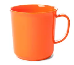 Kopp med hank oransje 20 cl