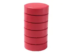 Fargeblokker junior karmin &#216;44 mm, 6 stk