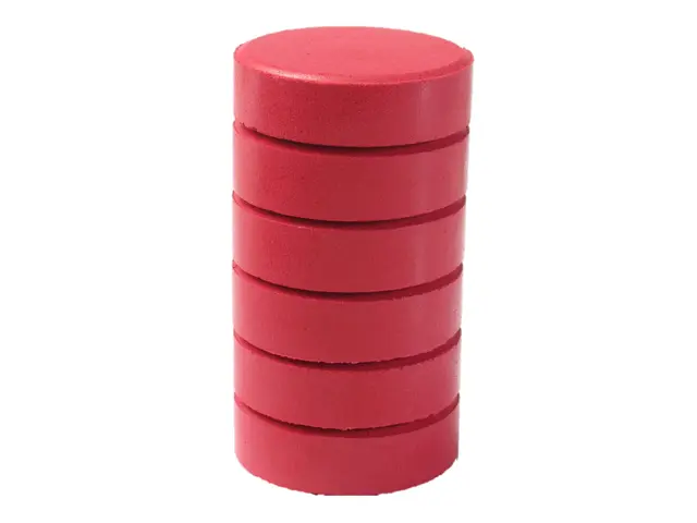 Fargeblokker junior karmin Ø44 mm, 6 stk 