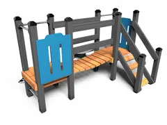 Buer lekeapparat Antrasitt beis, bl&#229; sideplate