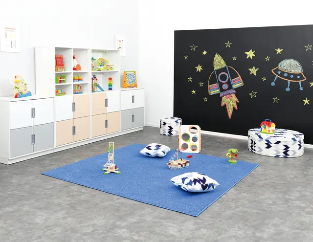 Teppe Blå L200 x B200 cm 