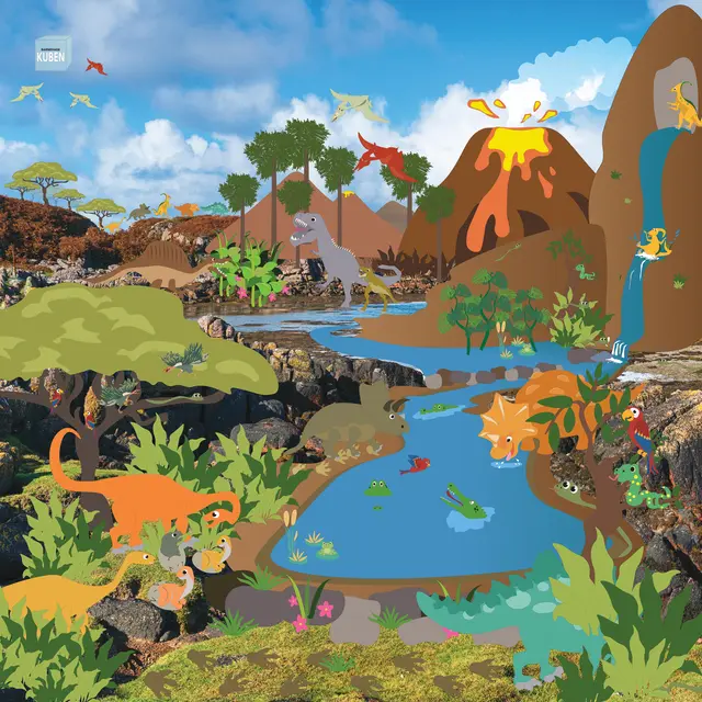 Barnehagekuben banner dinosaur 