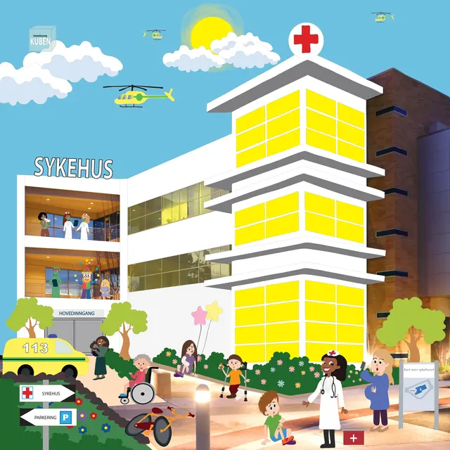 Barnehagekuben banner sykehus 