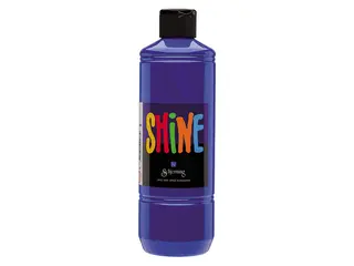 Shine akrylmaling blå 500 ml