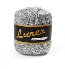 Glittergarn s&#248;lv 25 g