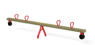 Vippe 4 seter L360 x B48 x H71 cm, rød