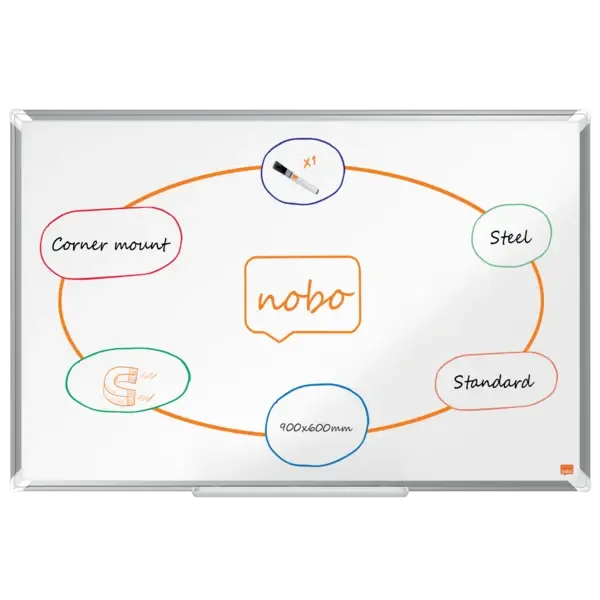 Whiteboardtavle Premium emaljert B90 x H60 cm 