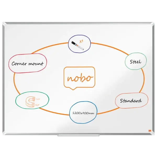 Whiteboardtavle Premium emaljert B120 x H90 cm 