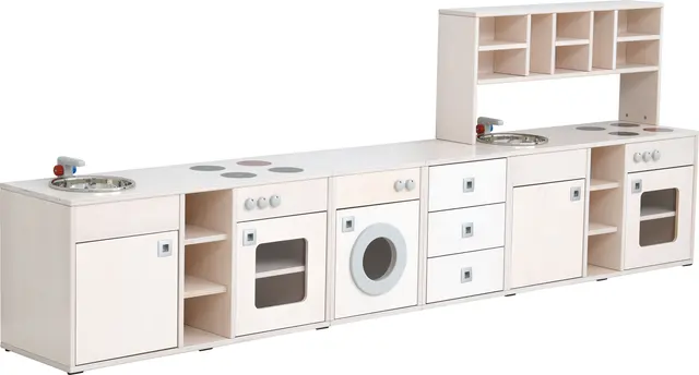 Bianca lekekjøkken komplett uten sokkel B280 x D40 x H100 cm 