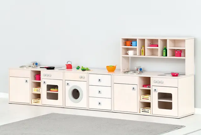 Bianca lekekjøkken komplett uten sokkel B280 x D40 x H100 cm 