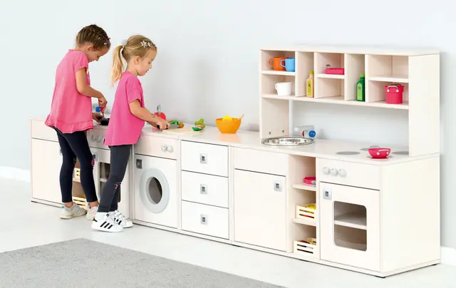 Bianca lekekjøkken komplett uten sokkel B280 x D40 x H100 cm 