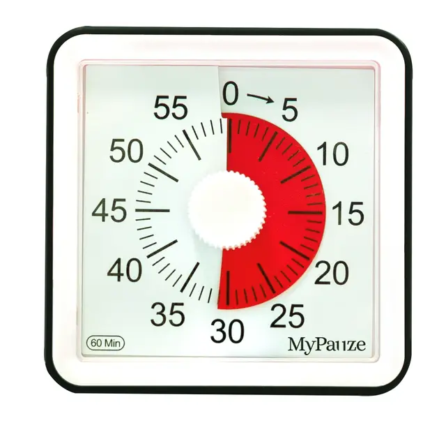 Konsentrasjonsklokke liten L8 x B8 cm 