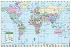 Verdens kart 100 x 69 cm