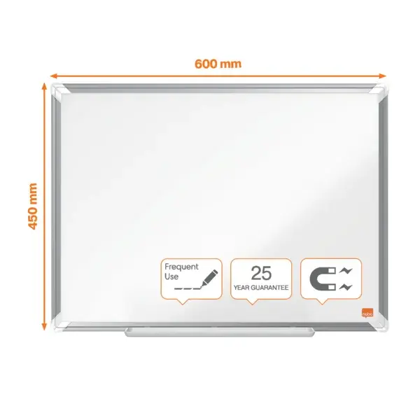 Whiteboardtavle Premium emaljert B60 x H45 cm 