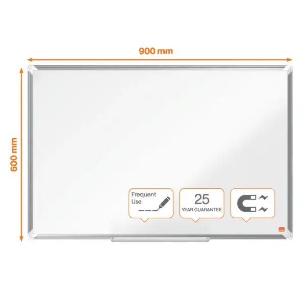 Whiteboardtavle Premium emaljert B90 x H60 cm 