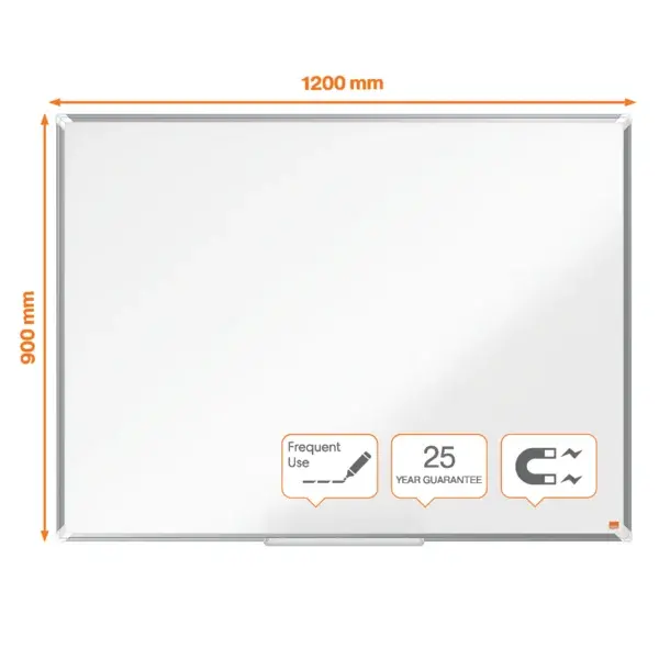 Whiteboardtavle Premium emaljert B120 x H90 cm 