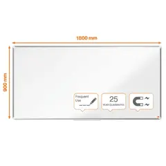 Whiteboardtavle Premium emaljert B180 x H90 cm